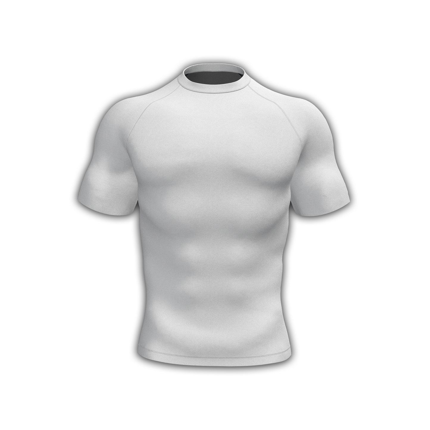 "CRUCIFIER" White Compression Shirt(Short-Sleeves)